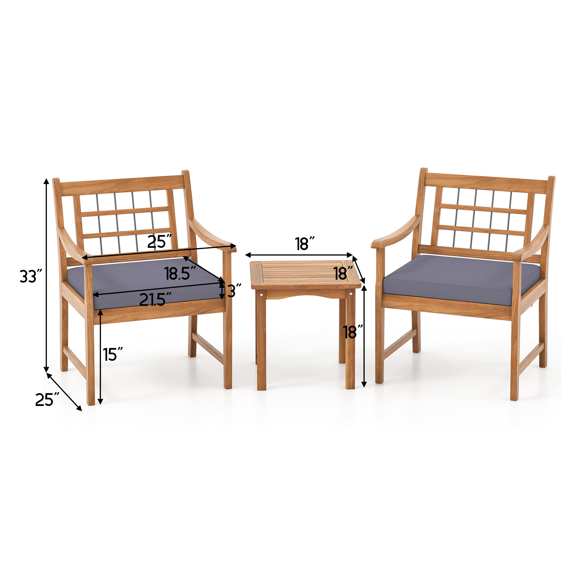 LIVIZA OUJ72587GR Patio-Conversation-Sets - View #2