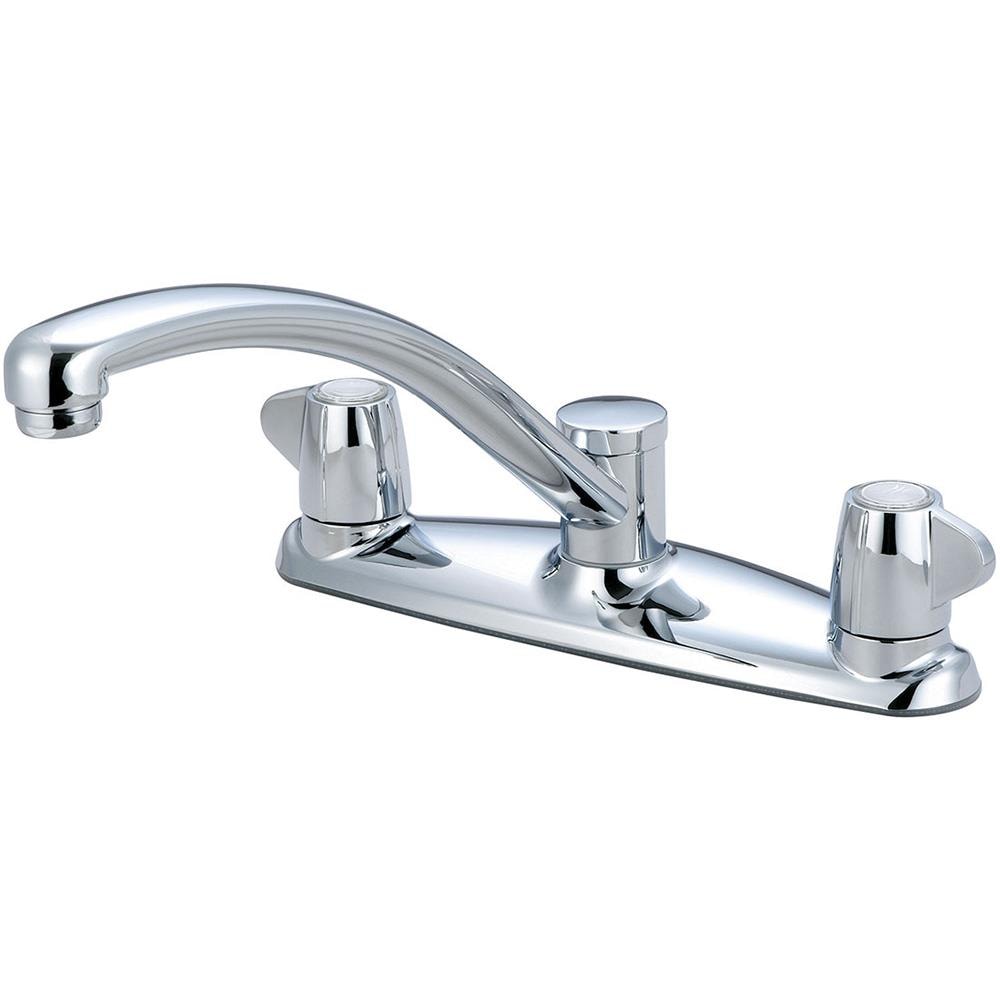 Pioneer Industries Legacy Polished Chrome 2 Handle Deck Mount Low Arc   10436008 