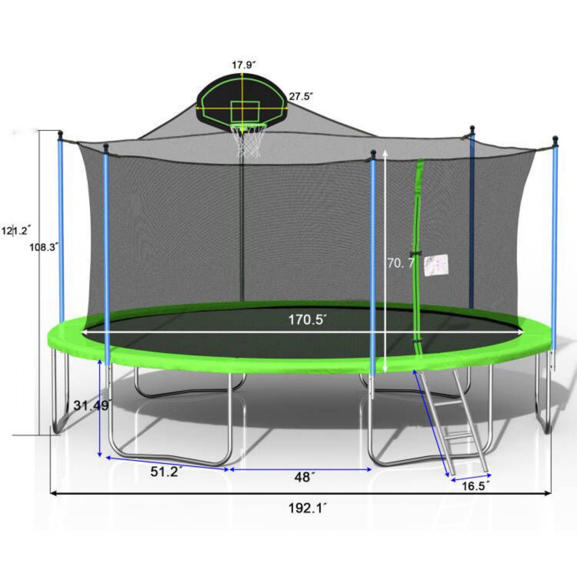 ToolCat BZ-3-198-SN trampolines - View #2
