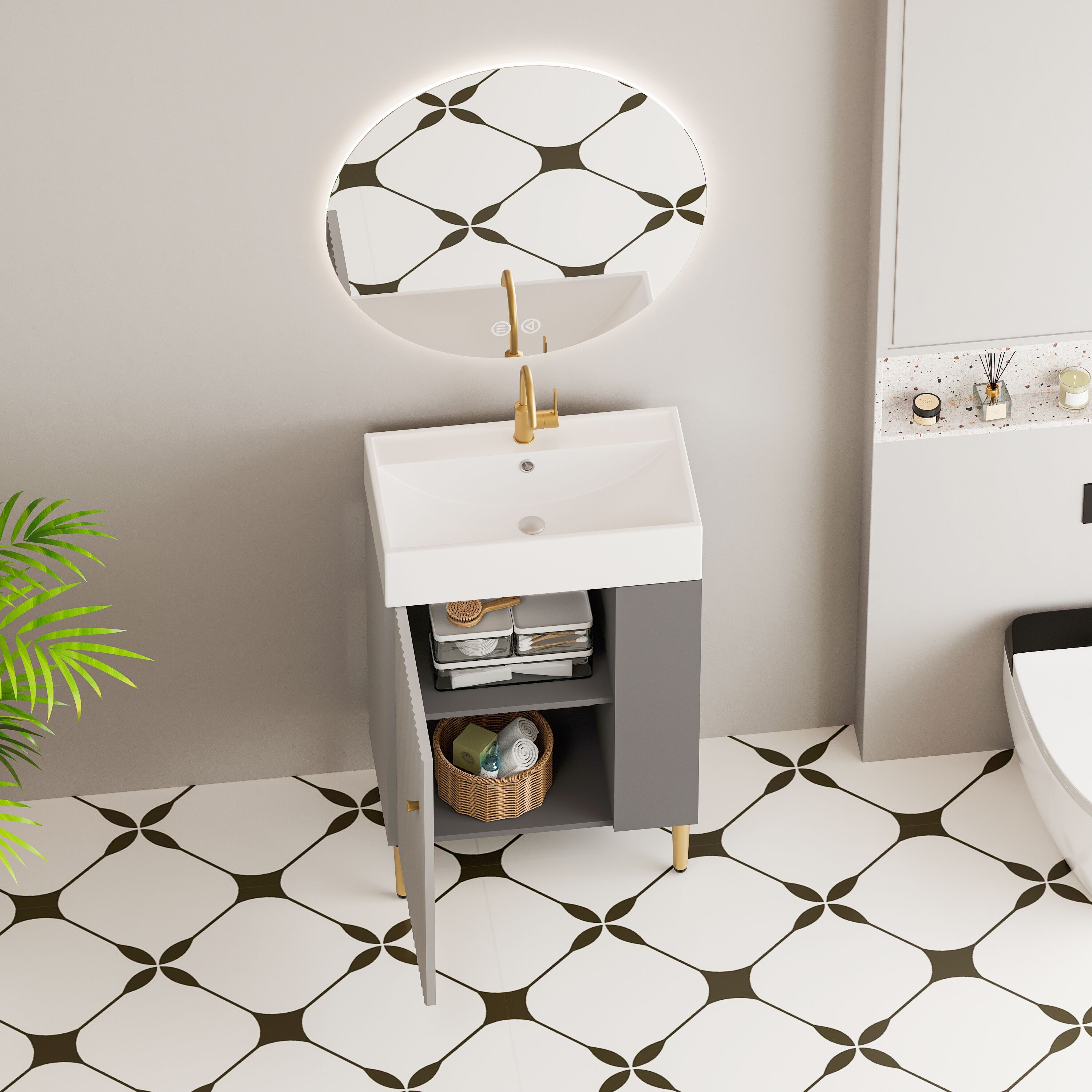 Wooakway FXLS0604-604Z155 Bath-Vanity-Combo - View #7