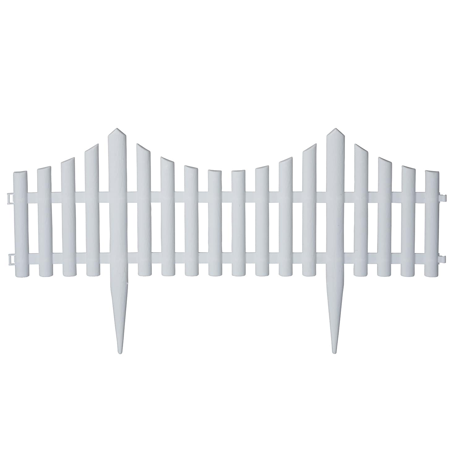 18 in. H 36 in. W White Wood Picket Garden Fence