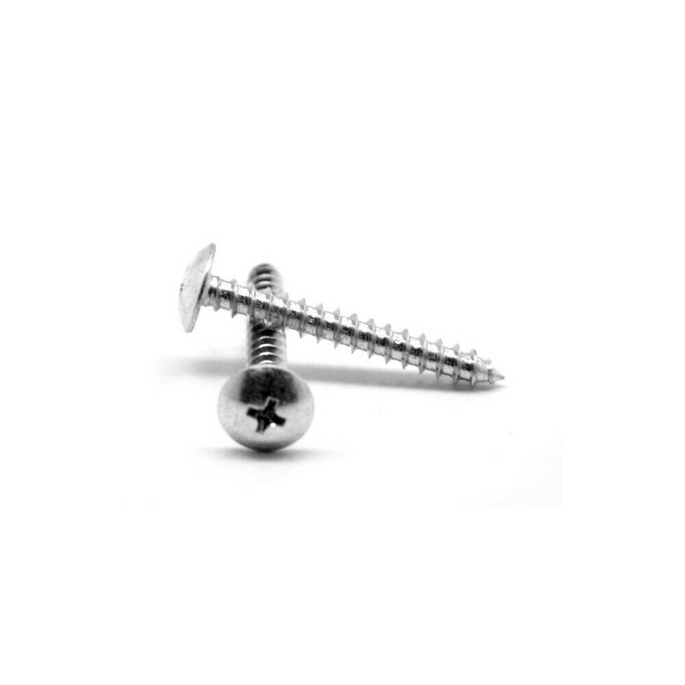 ASMC Industrial ASMC106015  No.8-18 x 2.5 Phillips Truss Head Type AB Sheet Metal Screw, Low Carbon Steel- Zinc Plated- 1250 Piece