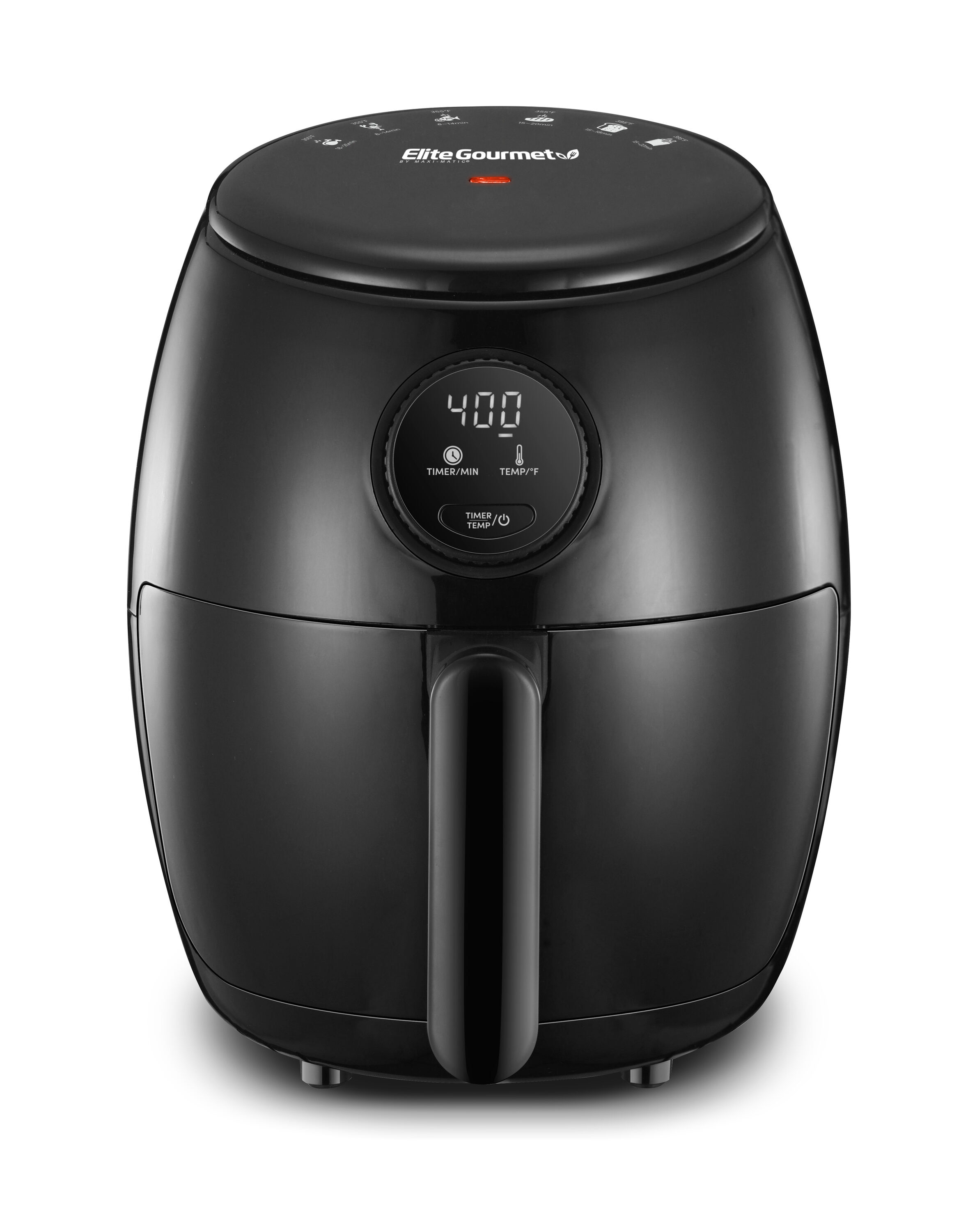 Elite Gourmet X-Large 25L Air Fryer Oven with Interior Light, Black - 5  Quart Capacity, ETL Safety Listed, Programmable Knob Controls in the Air  Fryers department at