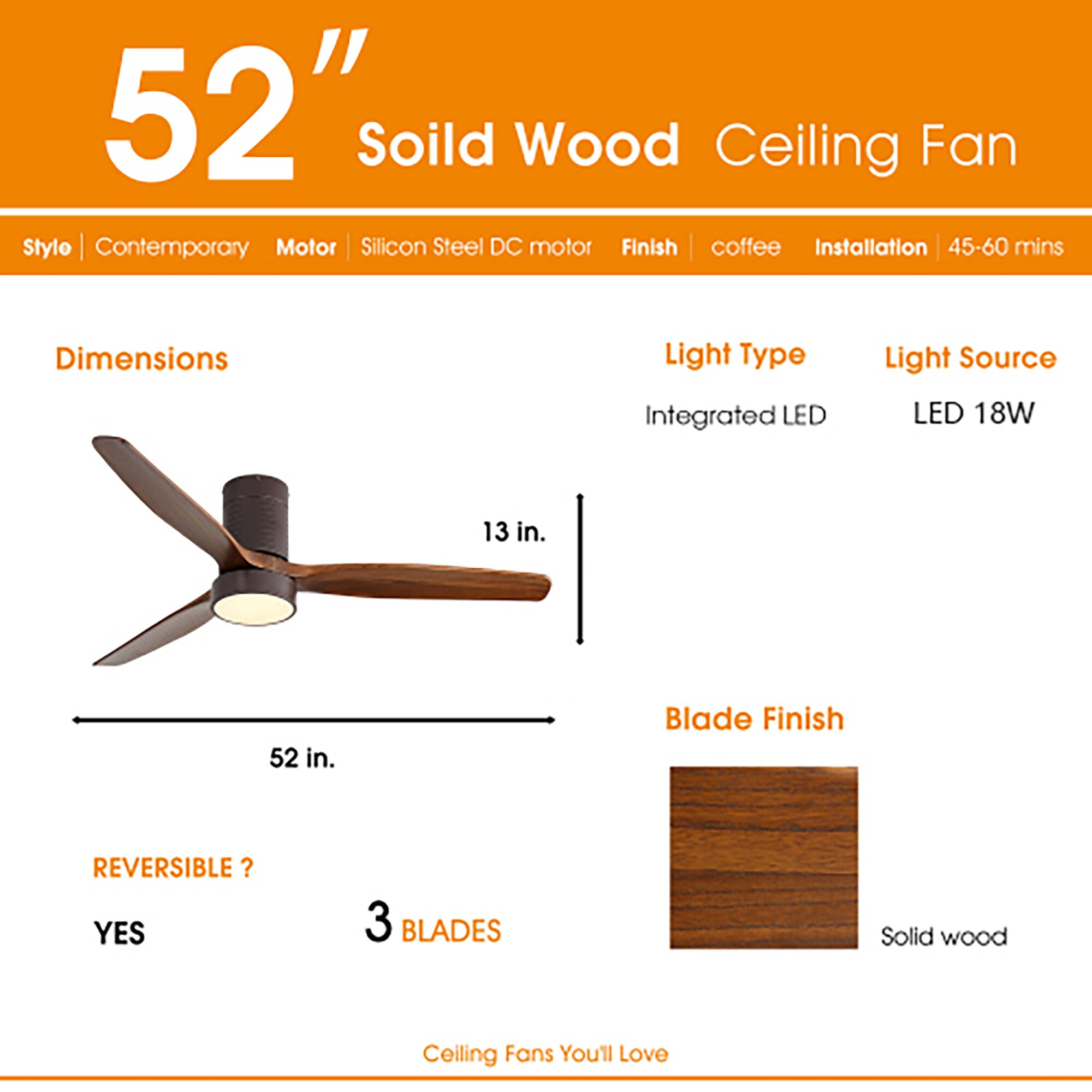 Fun Orange FUNS2CF13 Ceiling-Fans - View #6