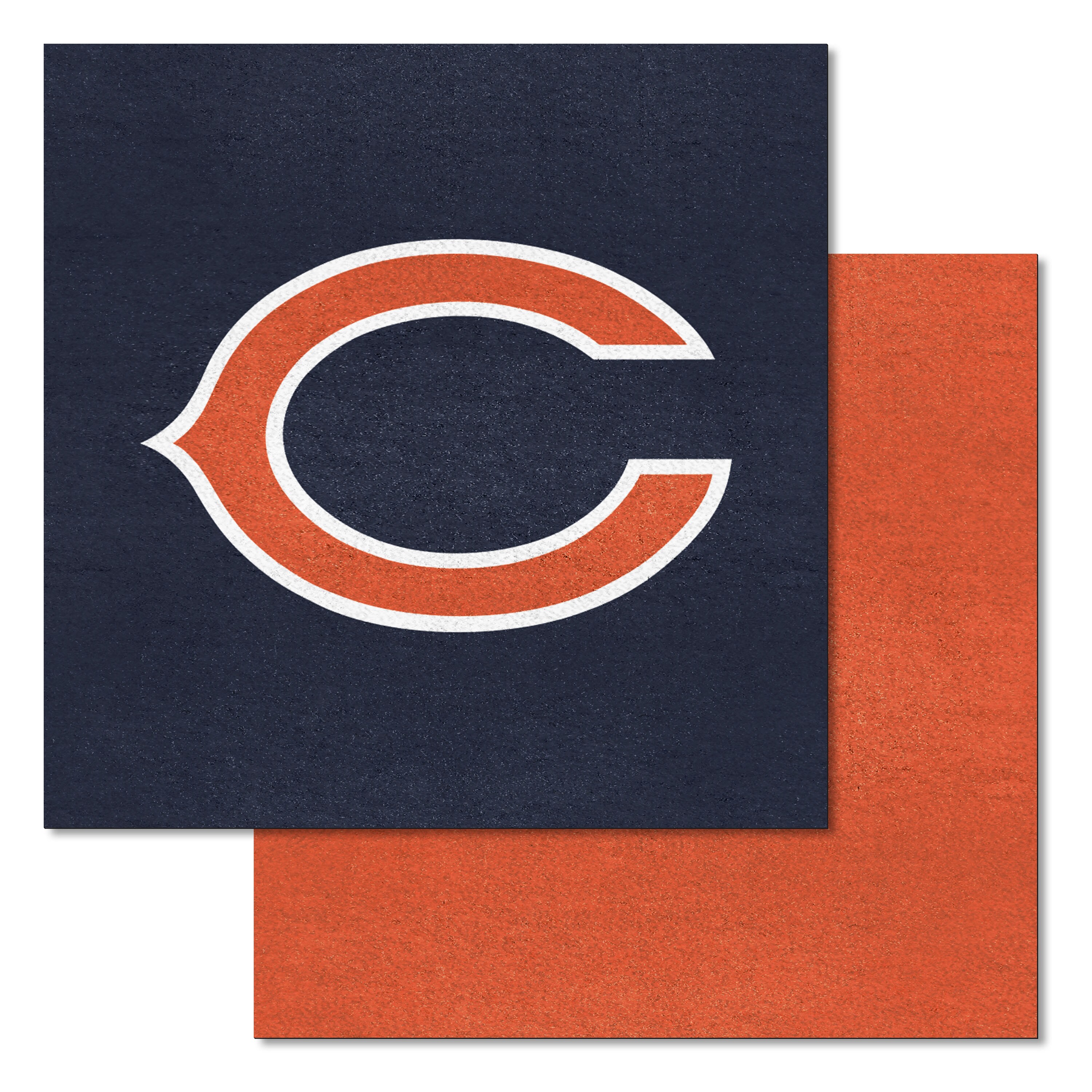 FANMATS 18-in x 18-in Bears Blue/Orange Textured Peel-and-stick Carpet ...