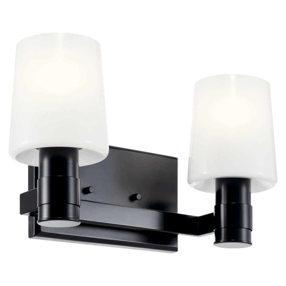 Kichler 55175BK Adani 14.5-in 2 -Light Black Modern/contemporary Vanity light