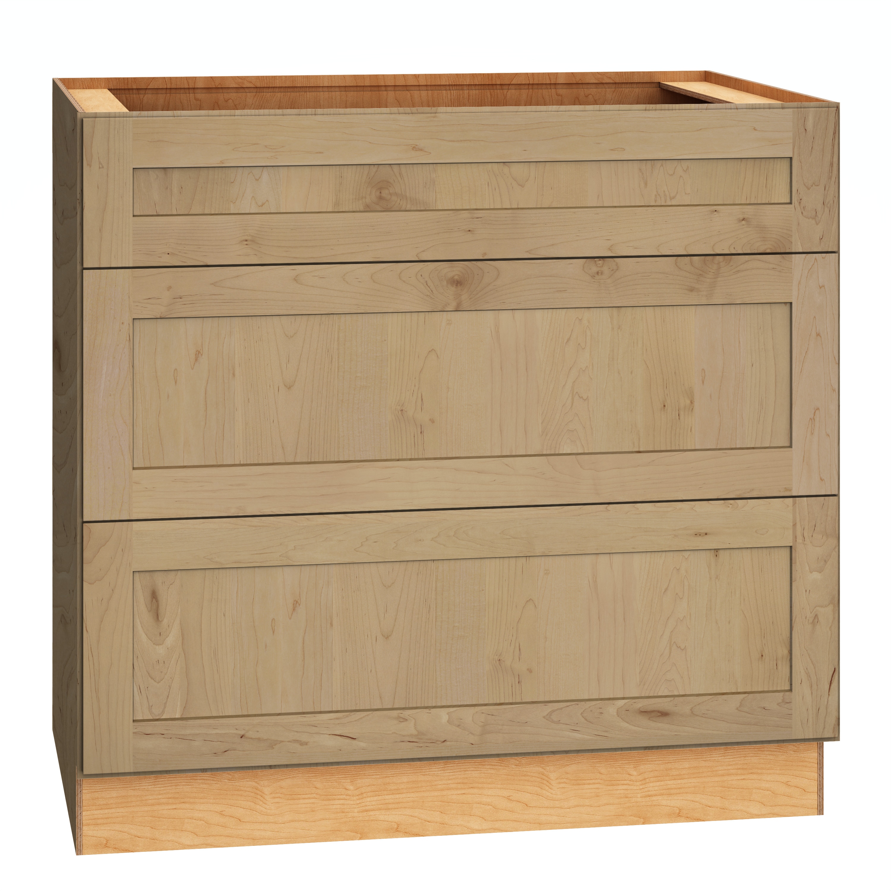 Diamond Express 331-3DB36 Jamestown 36-in W x 34.5-in H x 24-in D Coastline 3 -Drawers Drawer Base Fully assembled Plywood Cabinet (Recessed Panel Shaker)