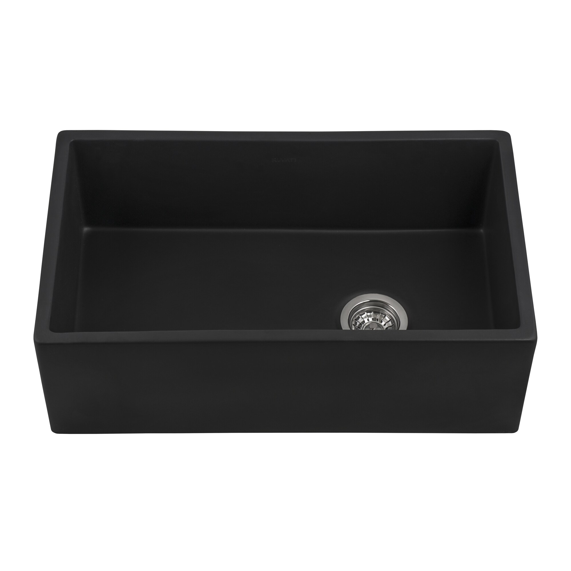 Matte Black Fireclay Modern Farmhouse Single Bowl Kitchen Sink
