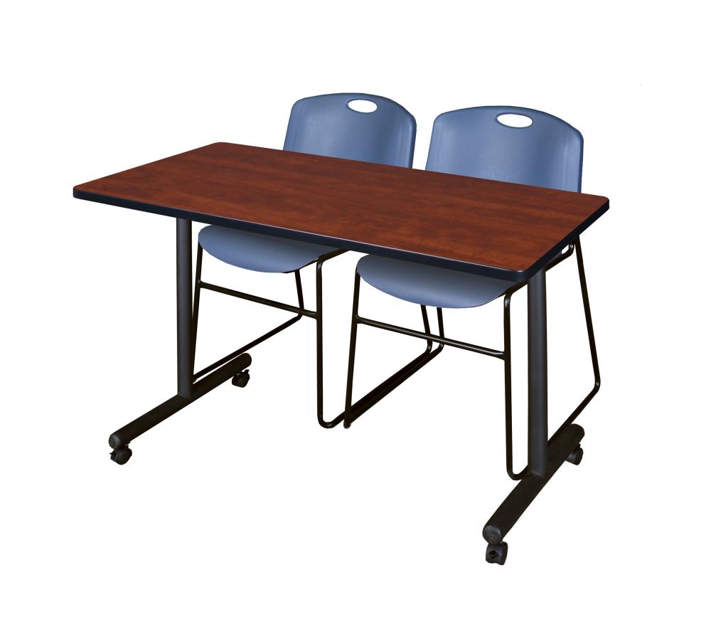 Regency MKTRCC4824CH44BE Training Red 4-Person Training Table (48-in W x 29-in H)