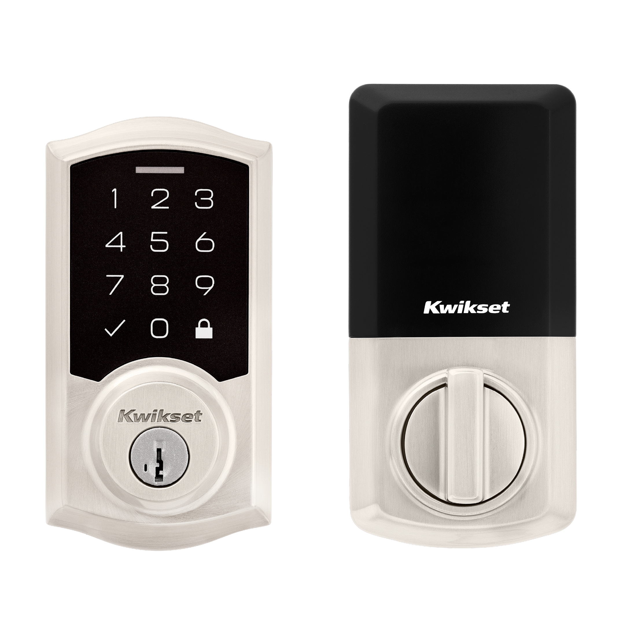 Kwikset Touchpad 270 SmartCode Satin Nickel Electronic Deadbolt Smartkey with Keypad