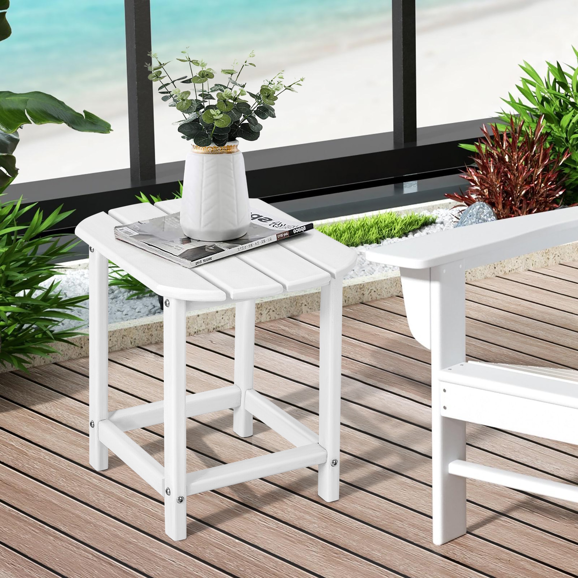 WELLFOR TDJN10331WH Patio-Tables - View #7