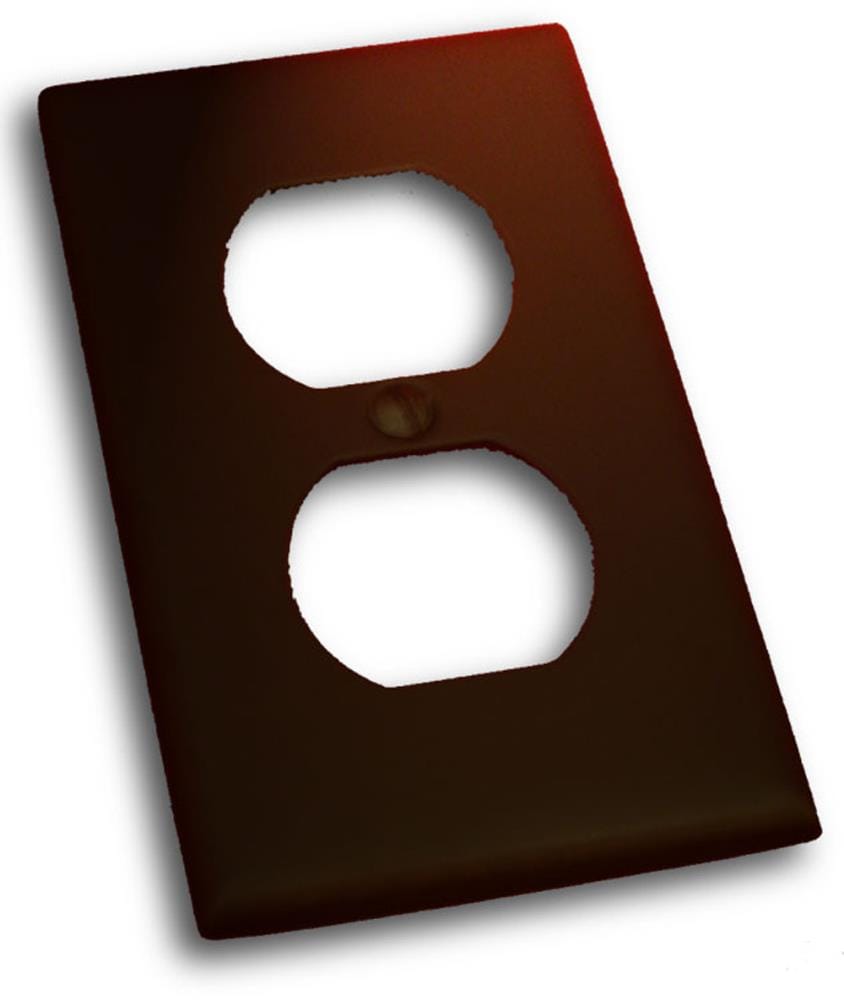 Residential Essentials 10814VB 1 -Gang Standard Size Venetian bronze Steel Indoor Duplex Wall Plate