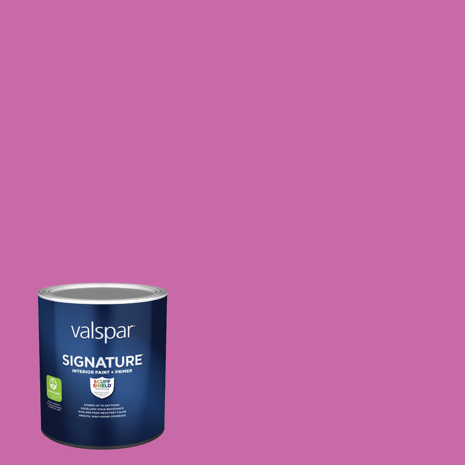 Valspar Signature Semi-gloss Cosmic Pink 1001-1a Latex Interior Paint +  Primer (1-quart) in the Interior Paint department at