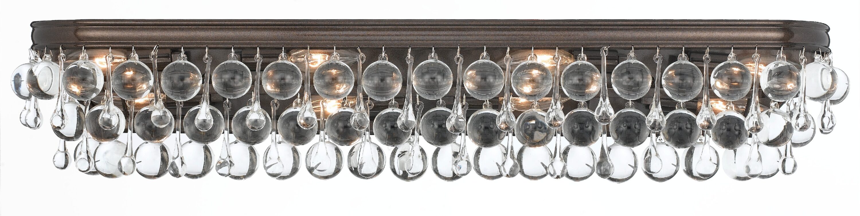 Crystorama 134-VZ Calypso 33-in 8 -Light Bronze Modern/contemporary Vanity light