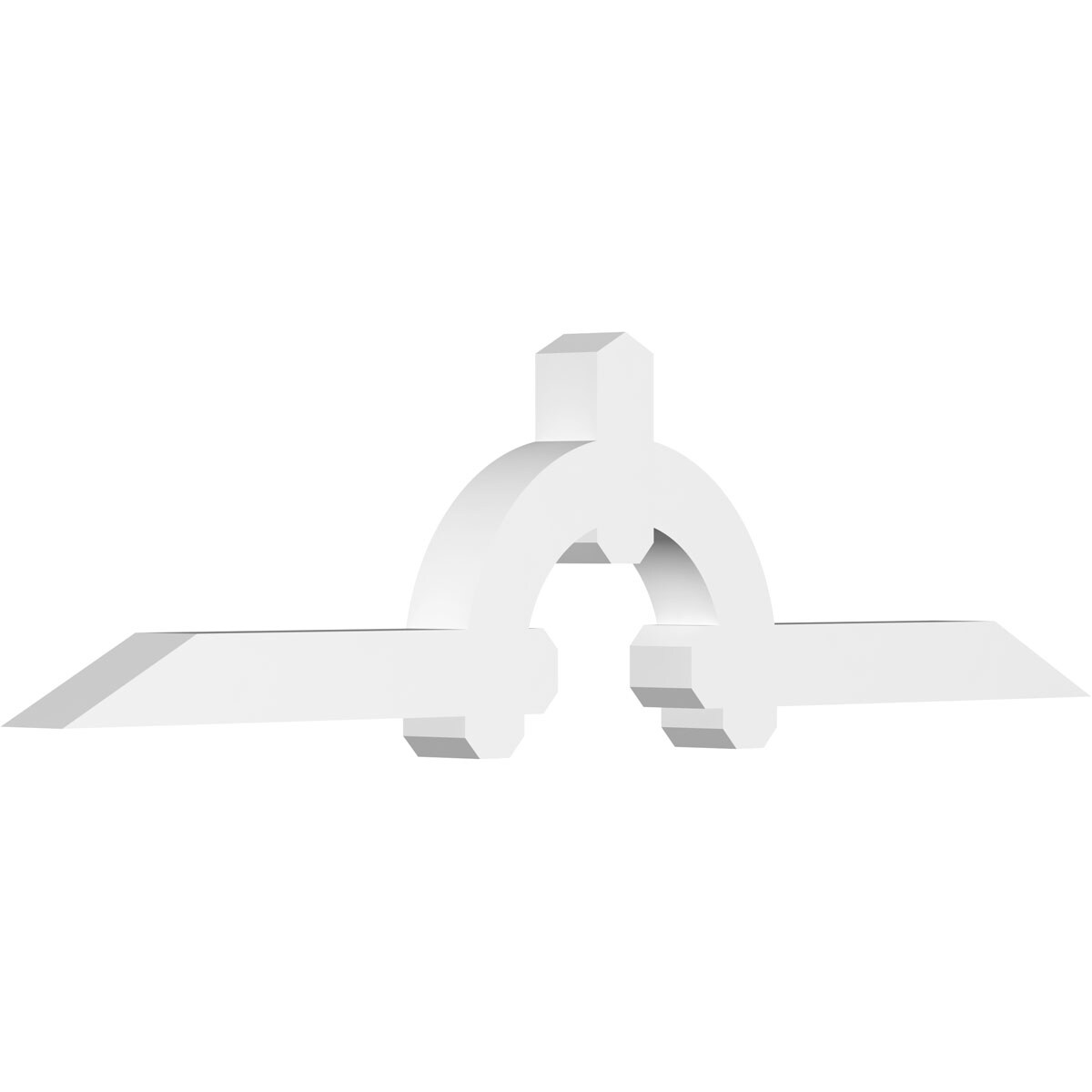 Ekena Millwork GBP072X18X0404ERI00 Ericson White PVC Gable bracket