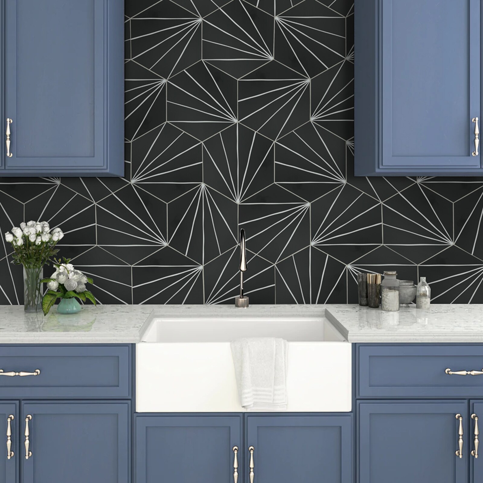 SUNWINGS HEXL-BLK-45PCS Ceramic-Tile - View #4