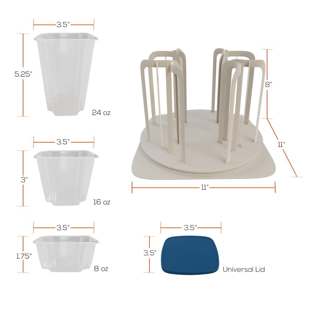 Hastings Home Plastic Storage Tray 21 Bin Storage Rack at