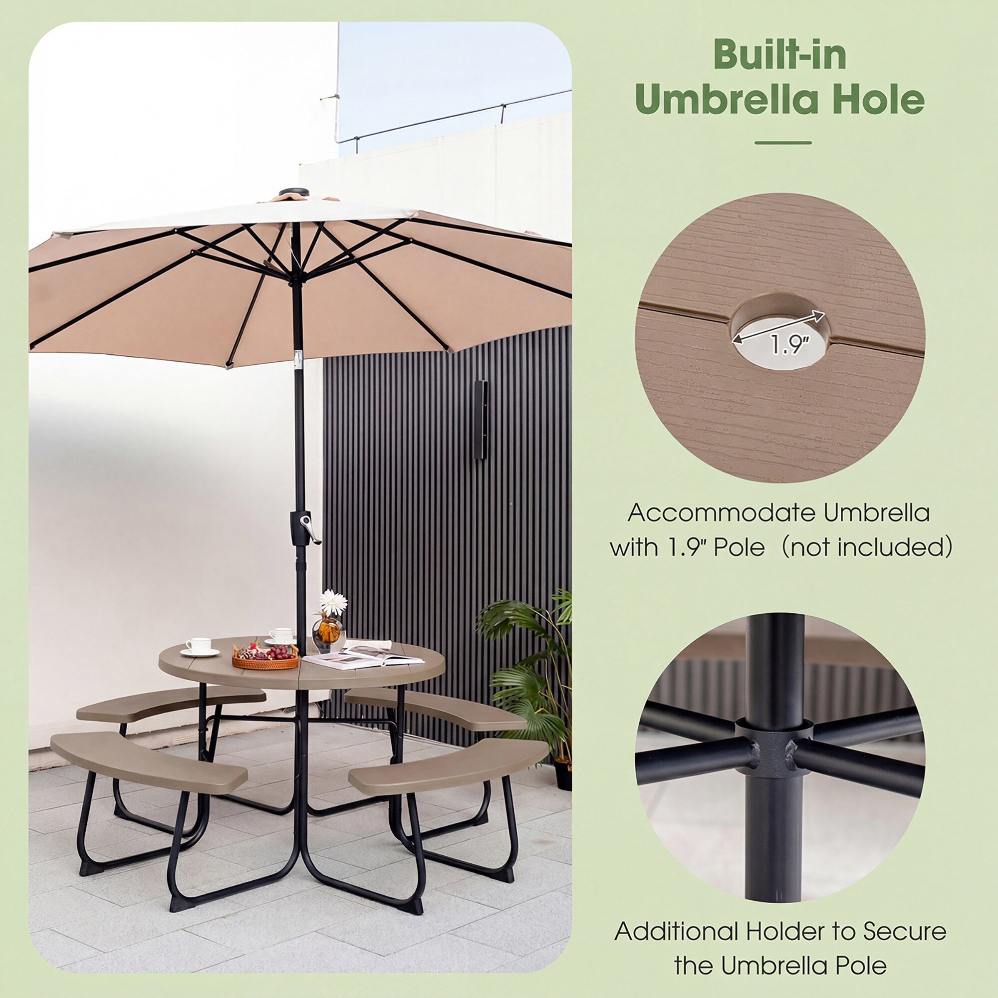 Costway HCST14349 Picnic-Tables - View #7