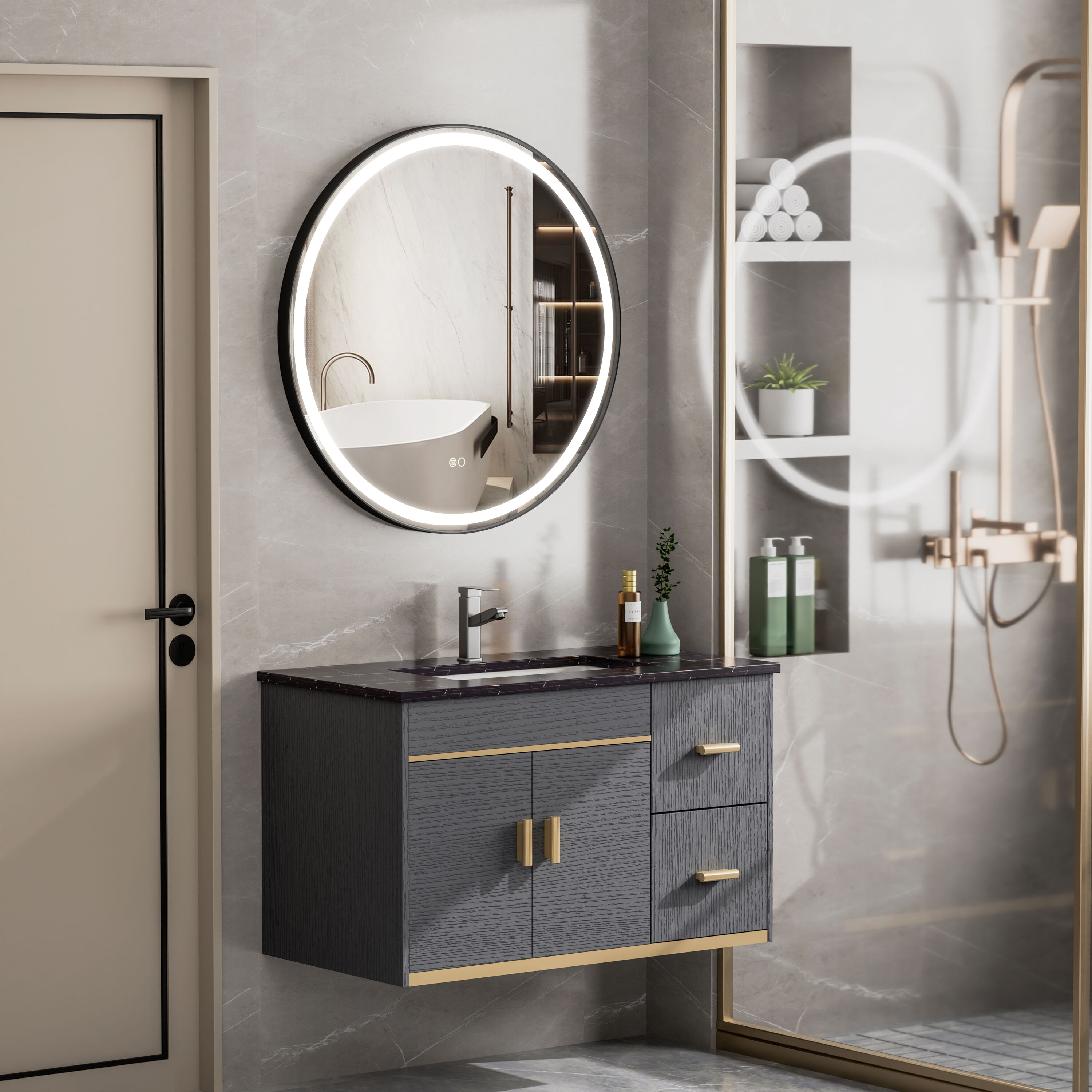 CALVON RC9-3232MB Framed-Bath-Mirrors - View #5