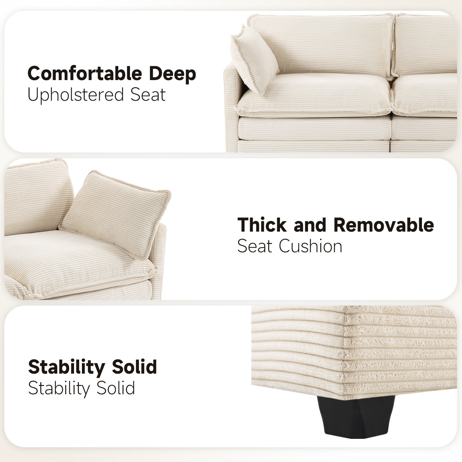 VOUA SAF-NKSYJY-BE Sofas-Loveseats - View #3