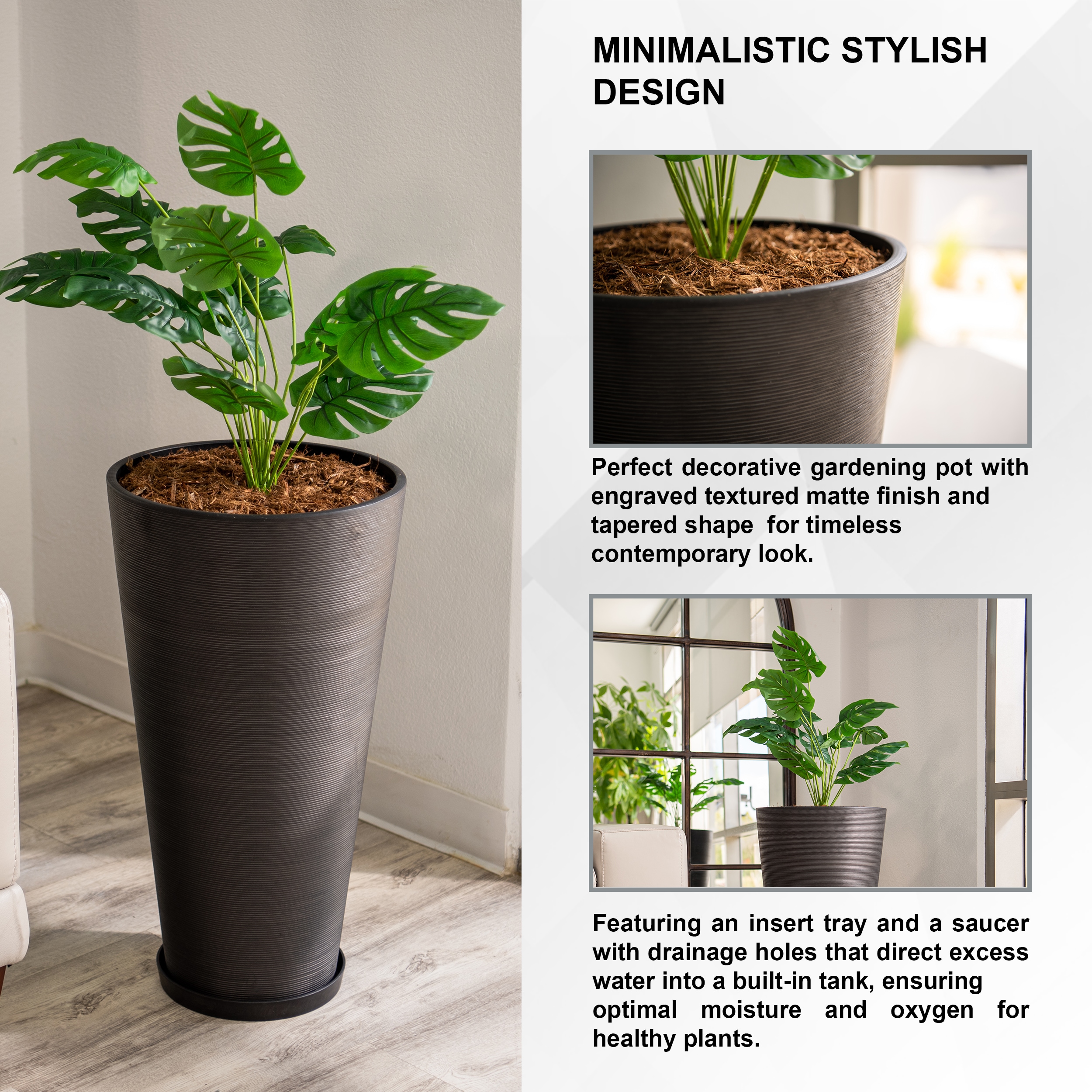 XBrand LW6524BK2 Planter-Window-Box - View #10