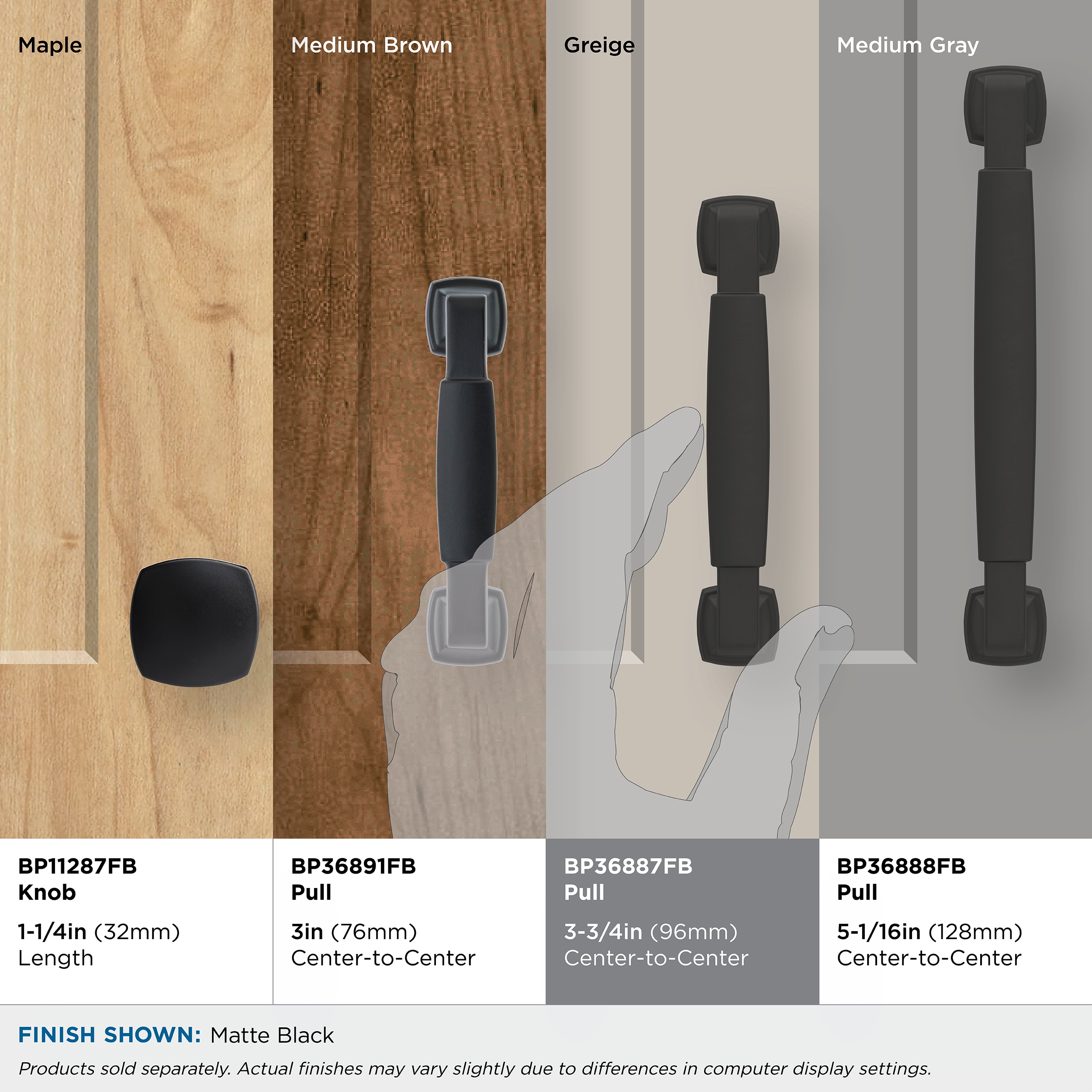 Amerock BP36887FB Cabinet-Pulls - View #5