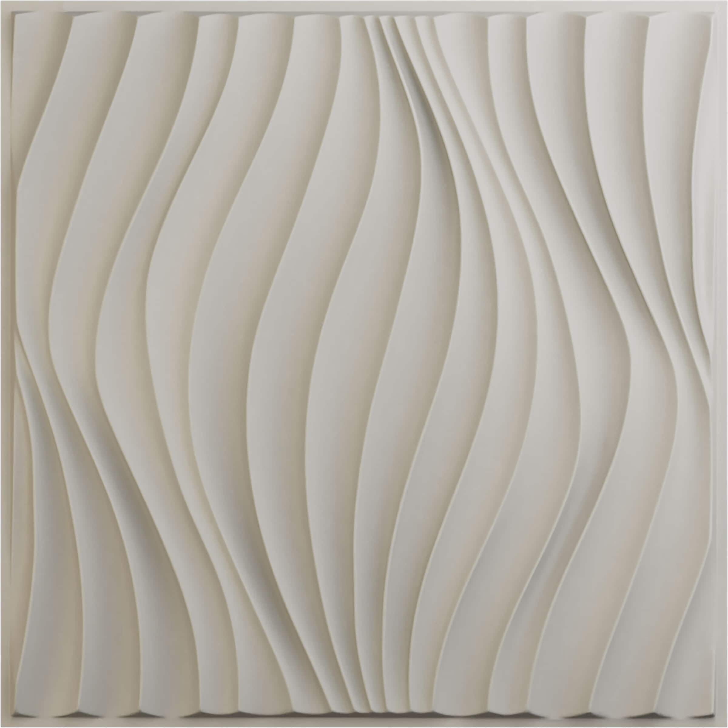 Ekena Millwork WP20X20BWGBW 19-5/8-in x 19-5/8-in Embossed UltraCover Satin Blossom White PVC Wall Panel Abstract