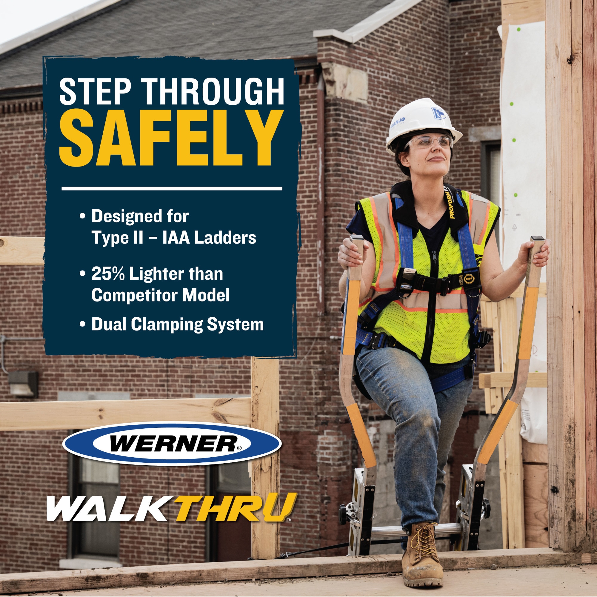 Werner Aluminum 8-in Extension Ladder Walkthru For Ladders X300010-MP4 Sansujyuku sansujyuku.com