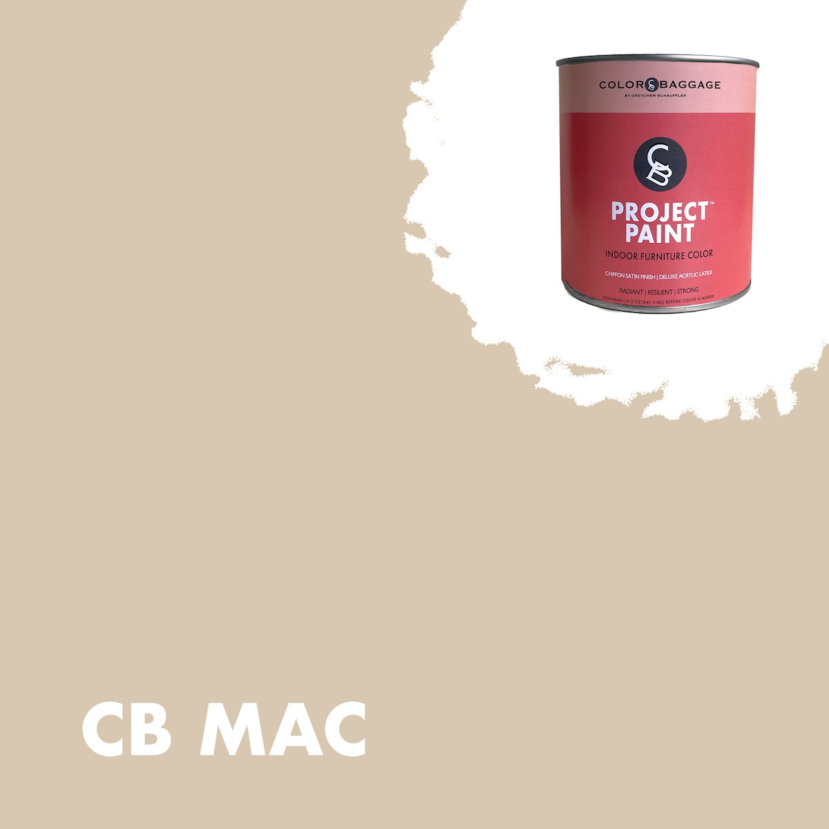 Color Baggage MAC-PIF-SAT-Q Project Paint Indoor Satin Mac ( 1-quart )