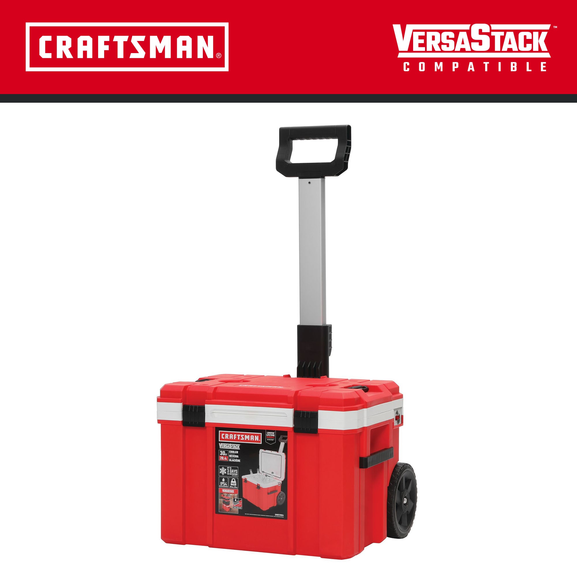 CRAFTSMAN VERSASTACK Red-Quart Wheeled Insulated Chest 