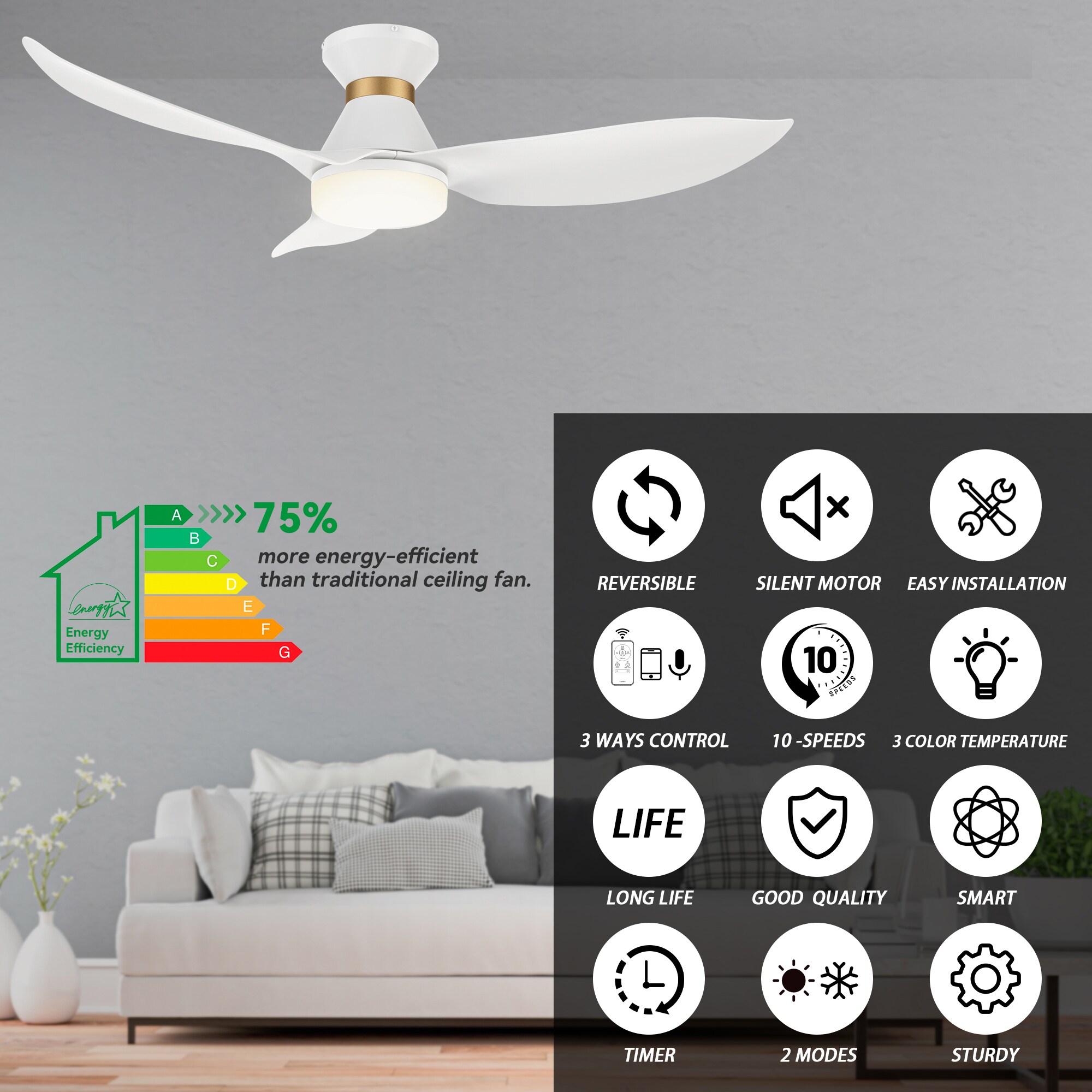 CARRO USA LS453V-L12-W1-1-FMA Ceiling-Fans - View #5