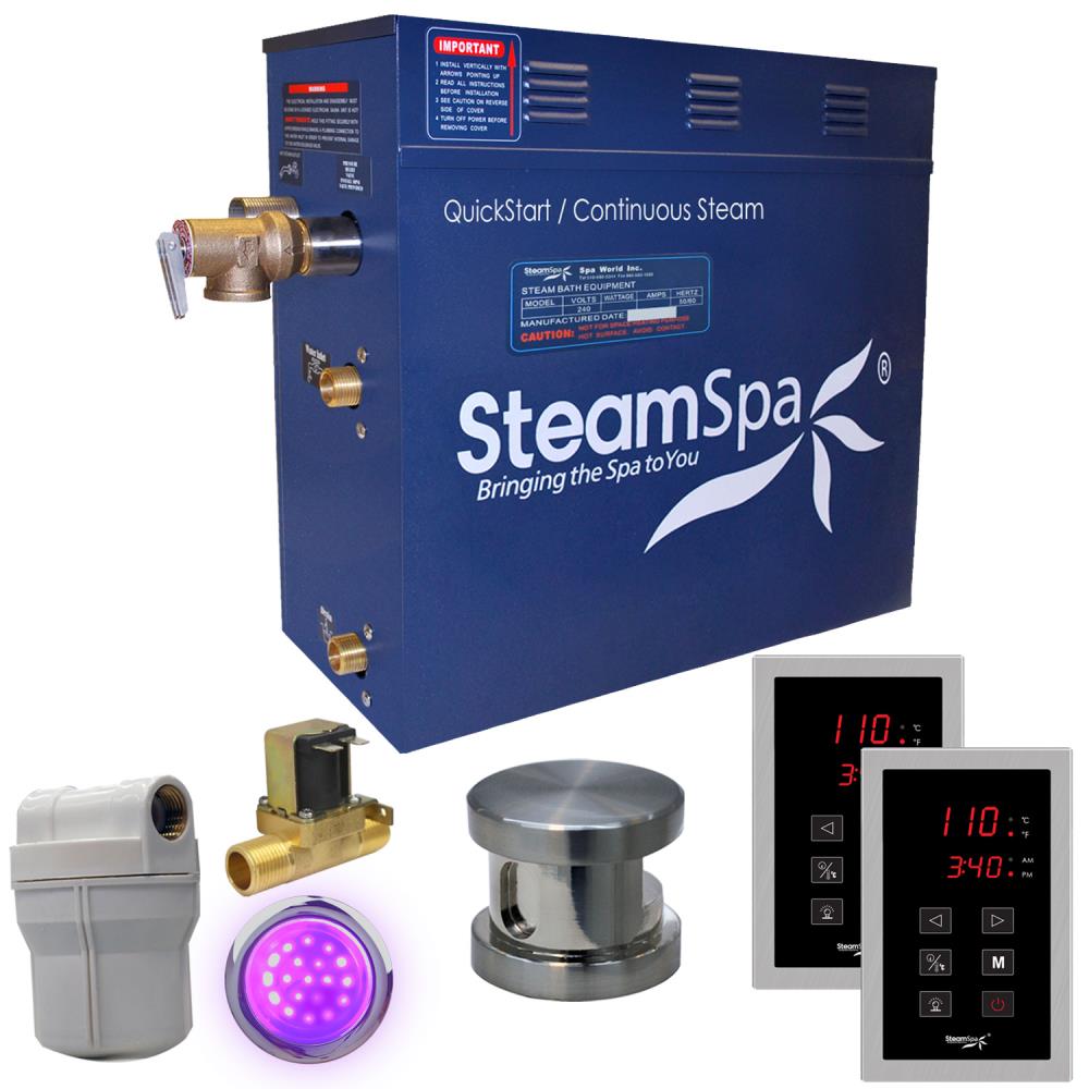 SteamSpa RYT750BN-A Royal 7500-Watt Blue Steam Generator with 2 Control Panels