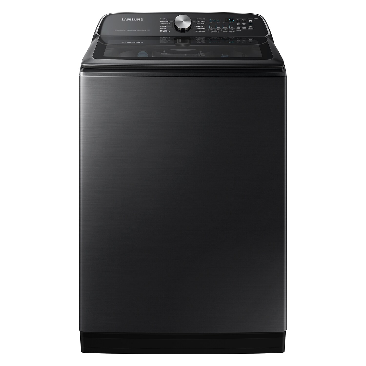 Samsung 5.4-cu ft High Efficiency Agitator Smart Top-Load Washer (Brushed Black) ENERGY STAR