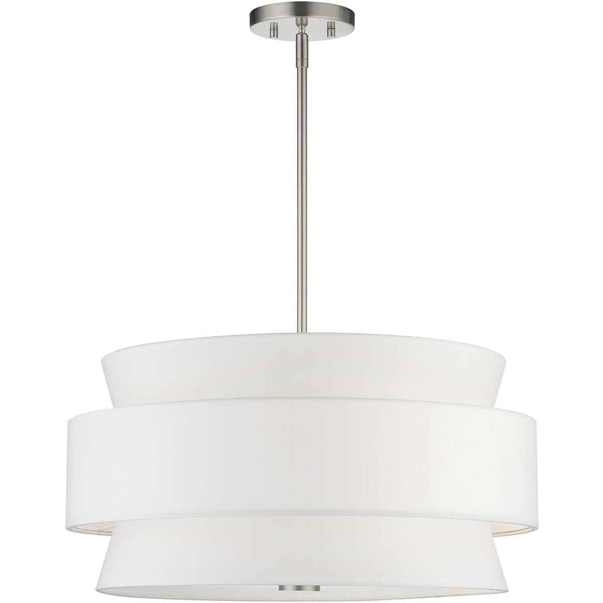  60025-91 Fontana 5 Light 22 inch Brushed Nickel Pendant Chandelier Ceiling Light