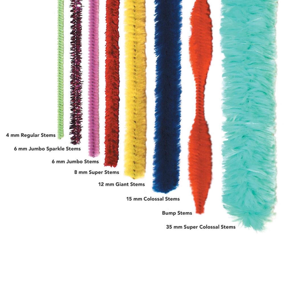 Creativity Street Super Colossal Stems, Assorted Colors, 18-in x 1-in, 12  Per Pack, 2 Packs at