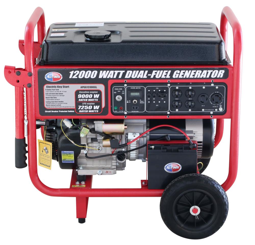 Power Dual Fuel 9000-Watt Gasoline/Propane Portable Generator at