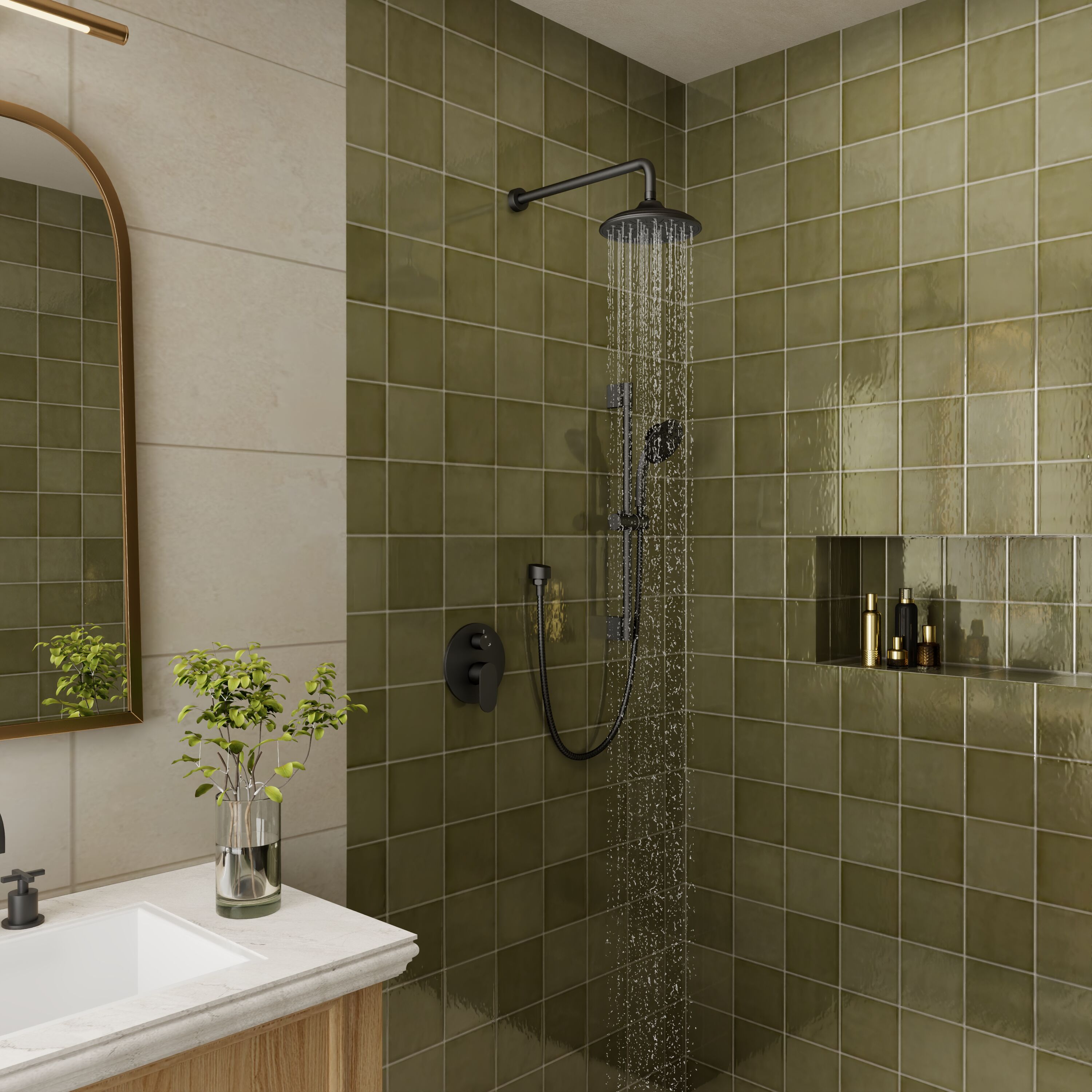 CASAINC CS12-12MB Showerhead-Bar-Panels - View #3