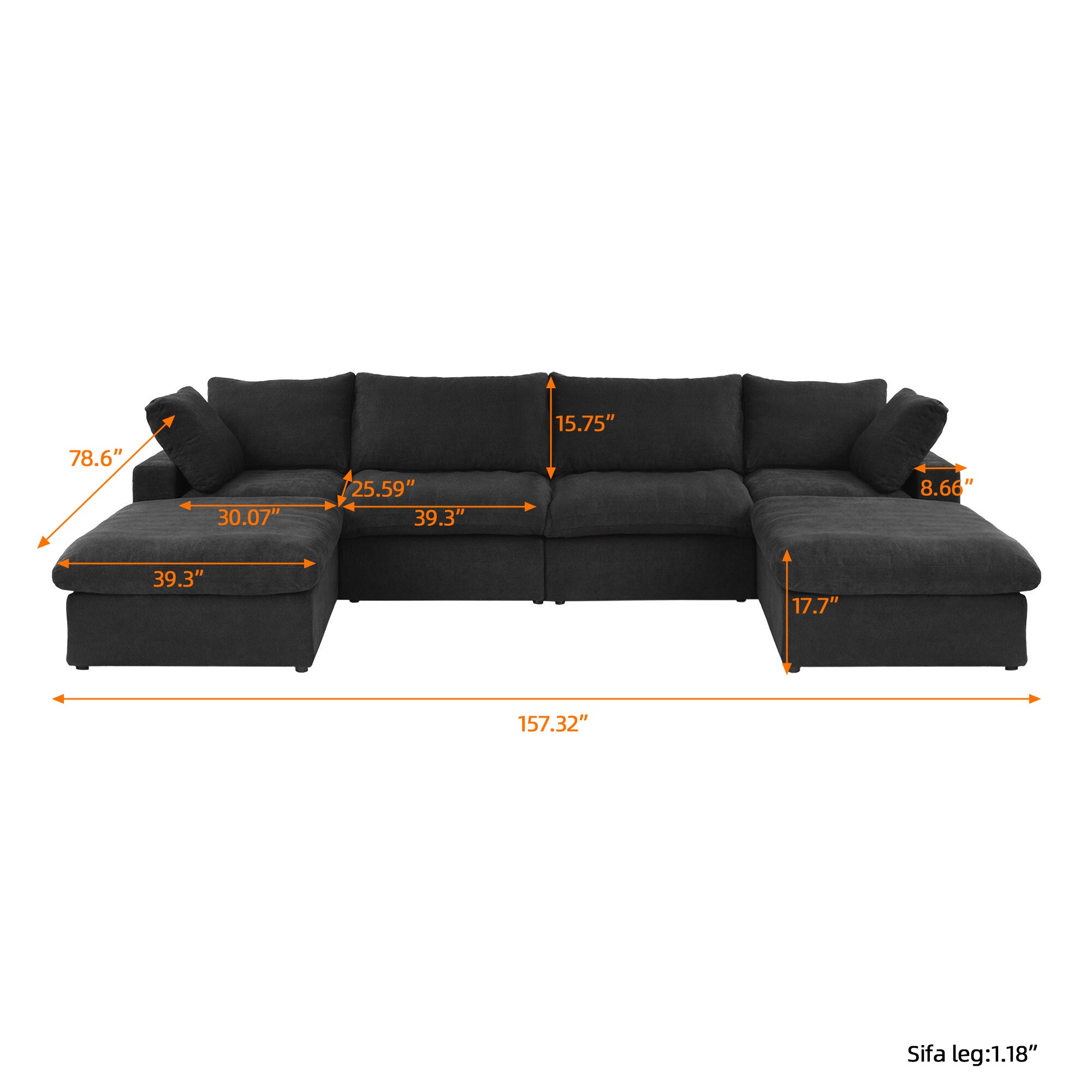 BuotiqHom DH-S4+2-121BK Sofas-Loveseats - View #2