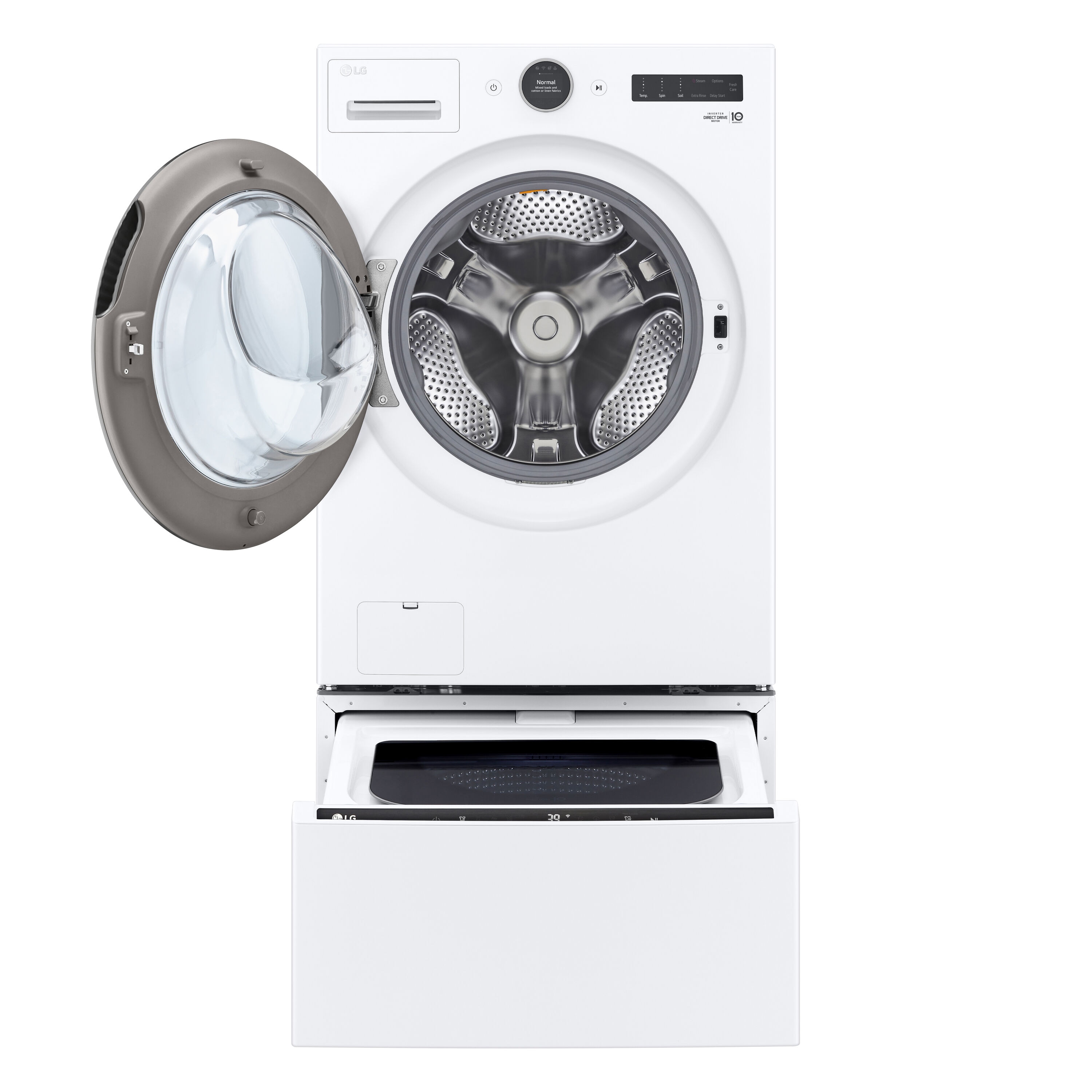 LG 1-cu ft 27-in White Pedestal Washer WD300CW at Lowes.com