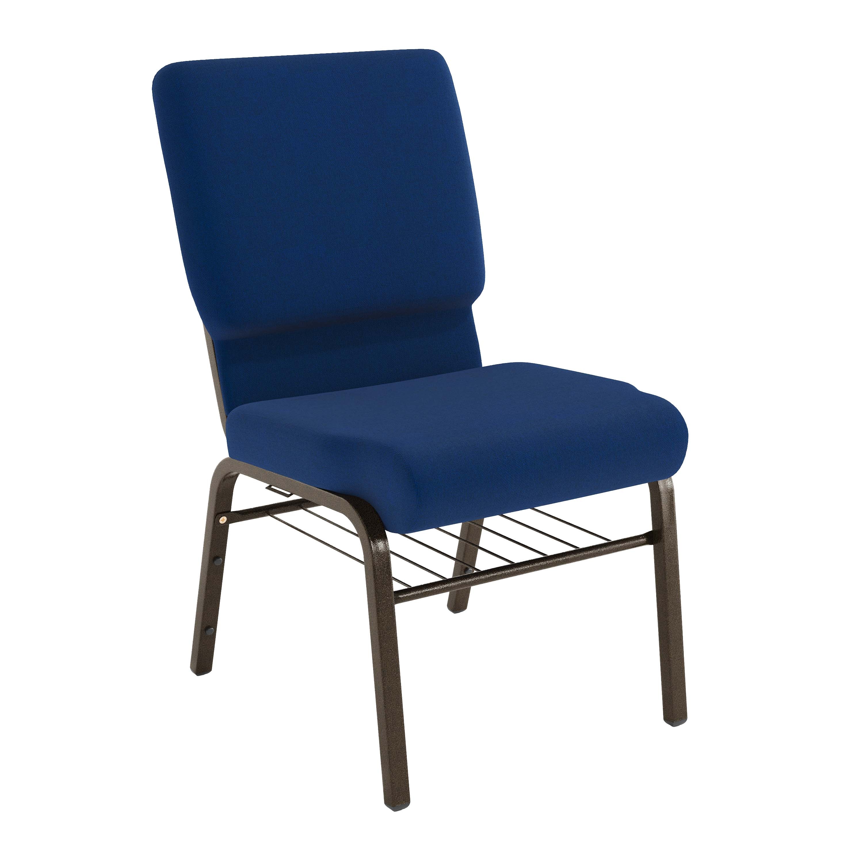 Flash Furniture - 19-in W Modern Navy Blue Fabric/Gold Vein Frame Accent Chair