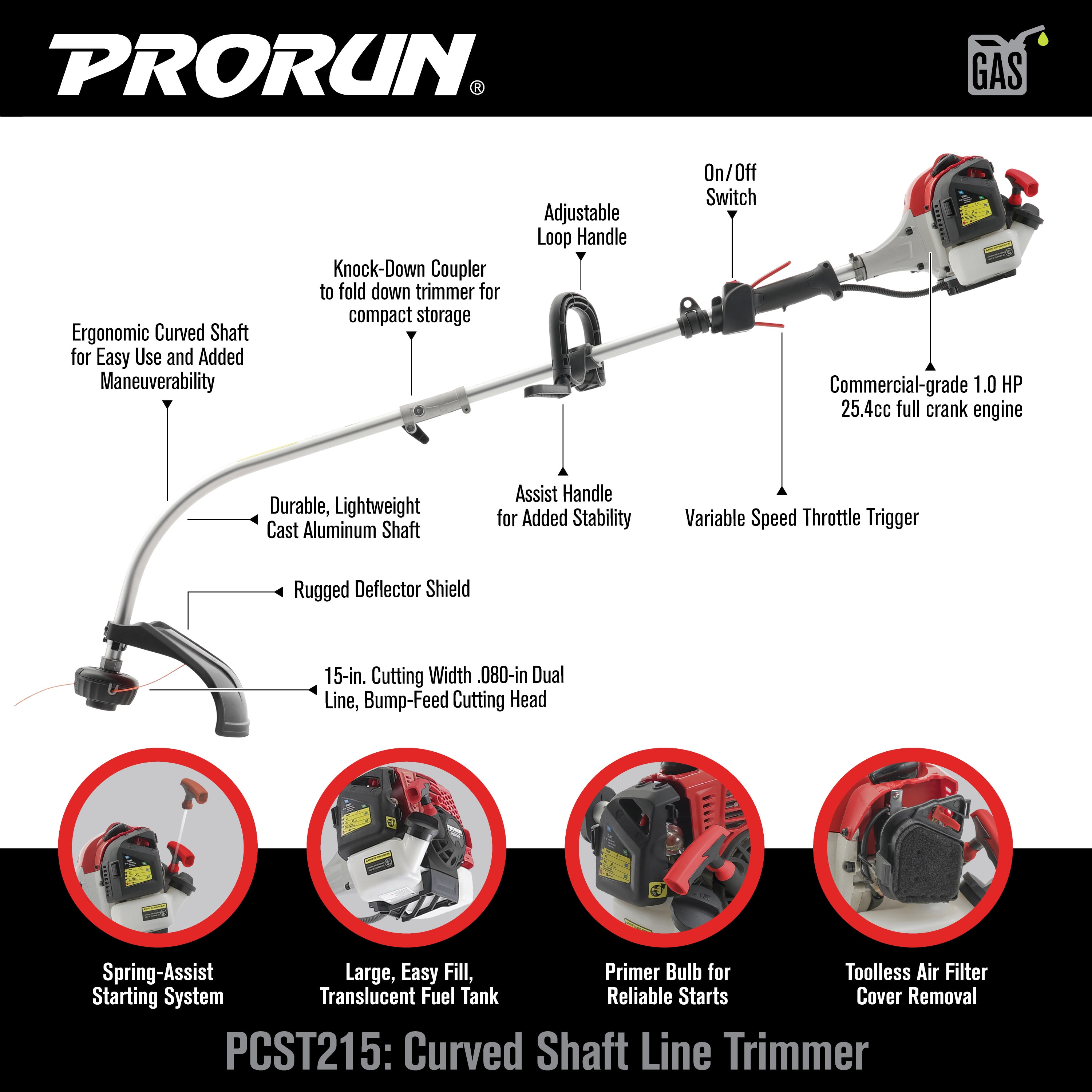 PRORUN PCST215 Cordless-String-Trimmers - View #3