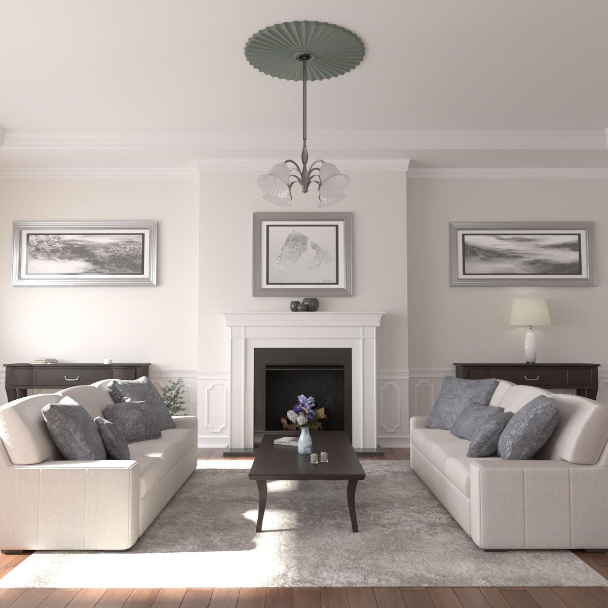 Ekena Millwork CM48SHCBC Ceiling-Medallions - View #4