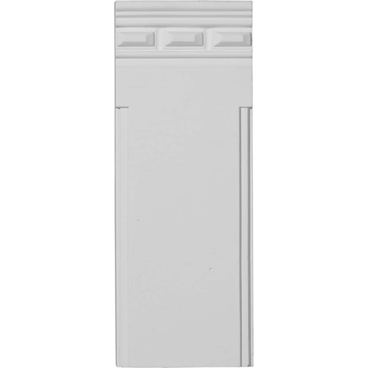 Ekena Millwork PB04X11X01DE Devon Traditional 4.5-in x 11.75-in Square Primed Urethane Rosette