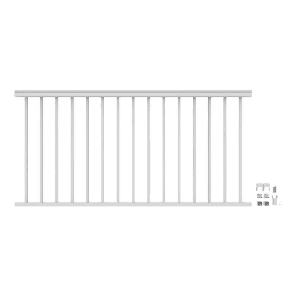 Freedom VersaRail Classic 6-ft x 1.7-in x 3-ft White Aluminum Deck Rail ...