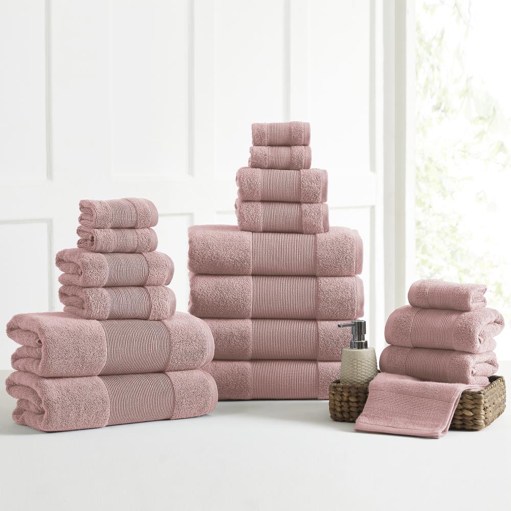 100% Cotton Soft Bath Towels Set | Quick Dry and Highly Absorbent, Textured  Bath Towels 27 x 54 (4 Pack)