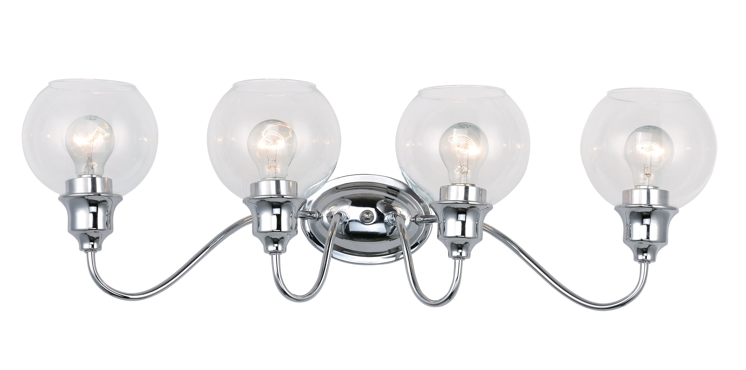 Maxim Lighting 1114CLPC Ballord 31-in 4 -Light Polished Chrome Transitional Vanity light