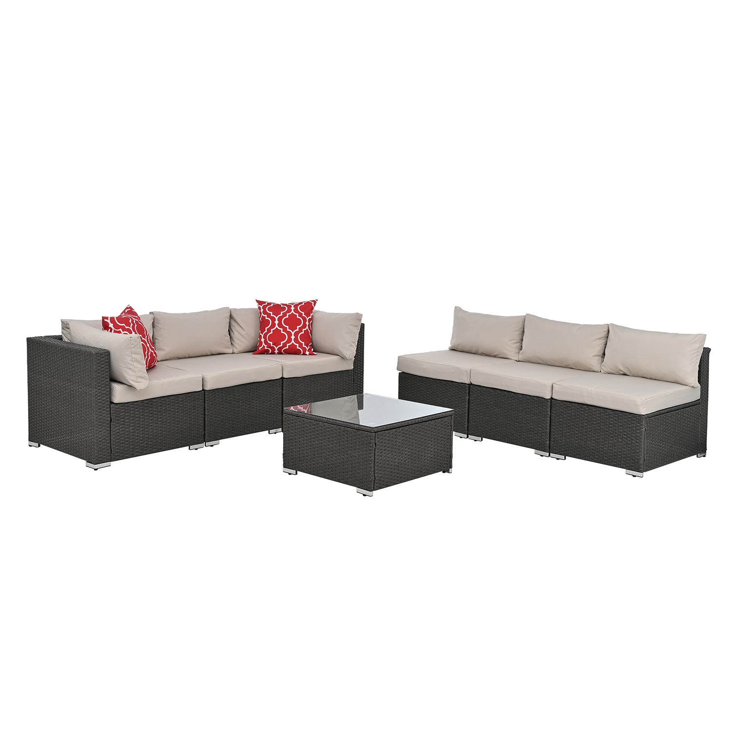 SINOFURN SYA010322GY Patio-Sofas-Daybeds - View #2