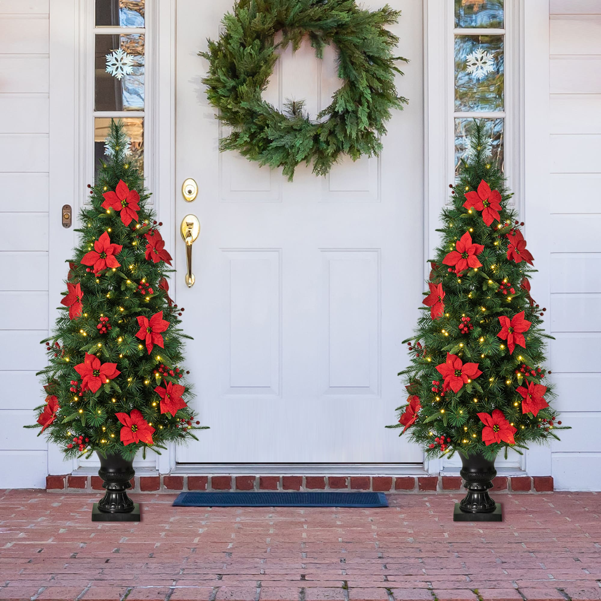 Glitzhome 2030800008 Artificial-Christmas-Trees - View #3