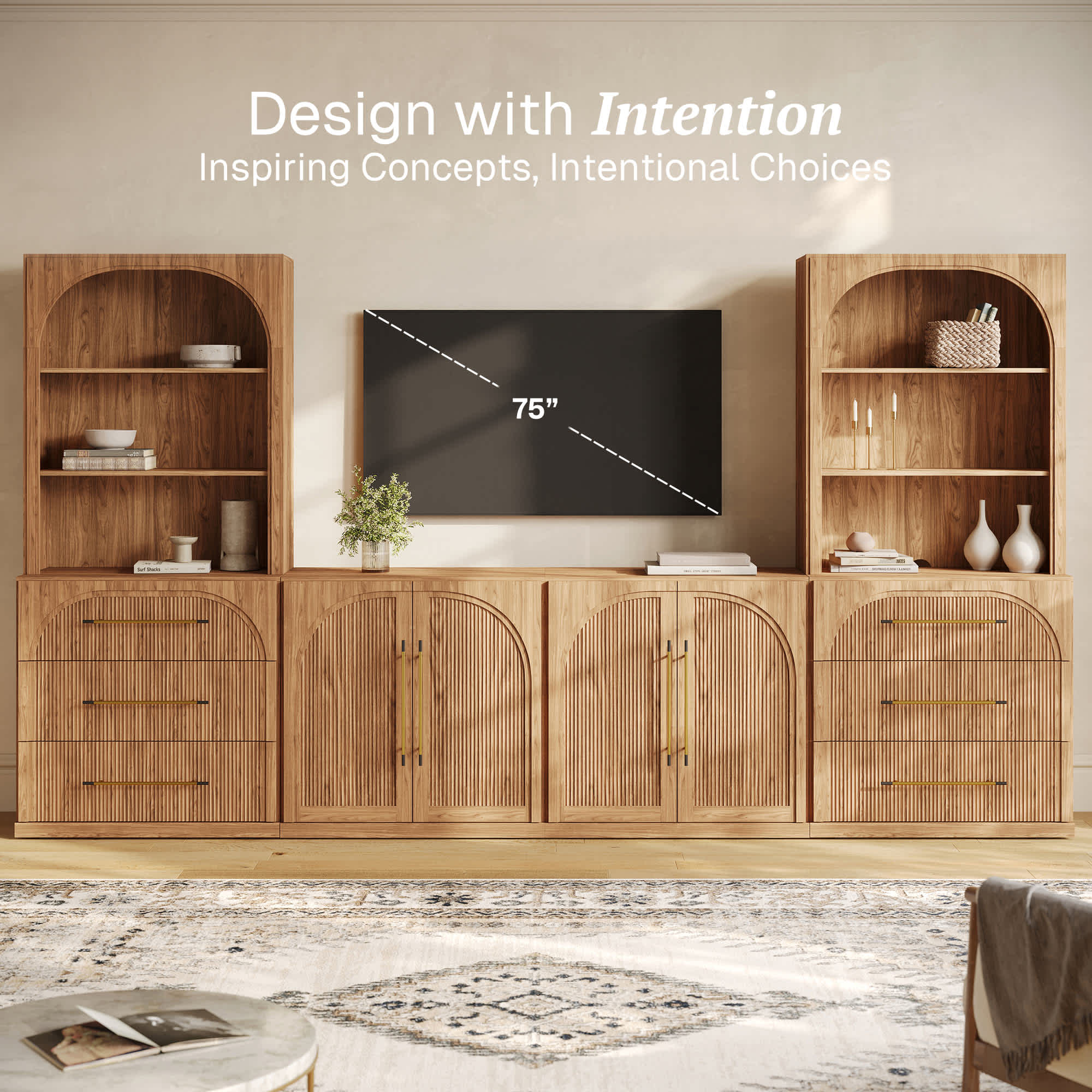 Belleze 014-HG-42012-C+1B2H Tv-Stands - View #3