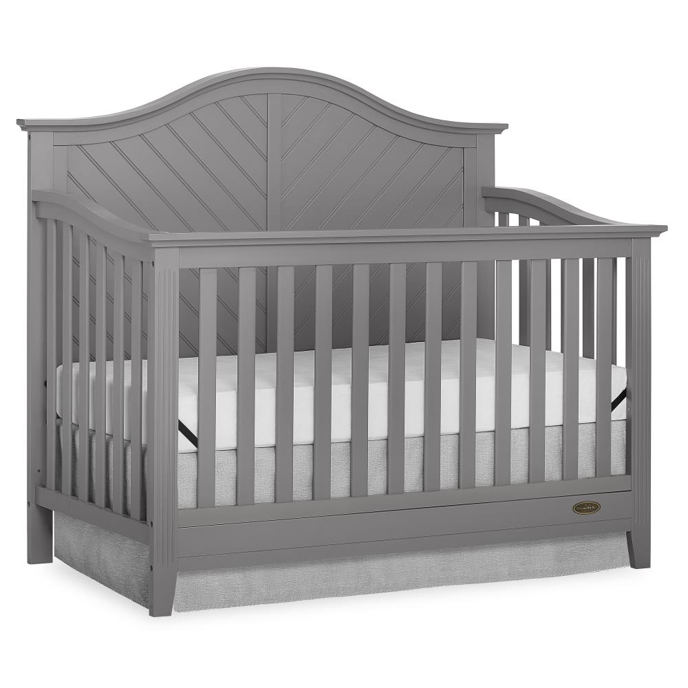 4-in-1 Steel Grey Convertible Crib in Gray | - Dream On Me 731-SGY